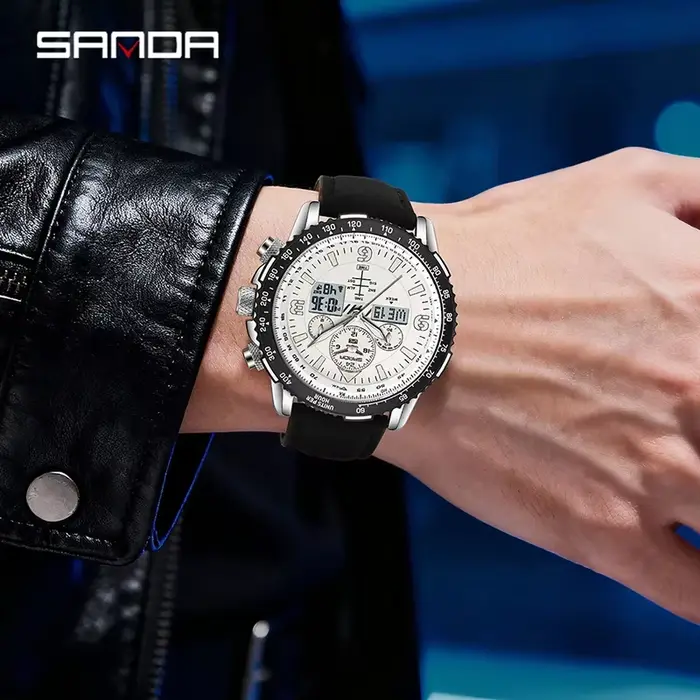 SANDA – montre à Quartz pour hommes