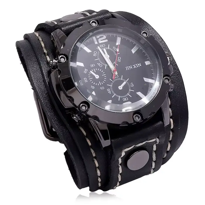 Nouveau Vintage hommes montres de haute qualité mode bracelet en cuir montres à Quartz hommes mâle h