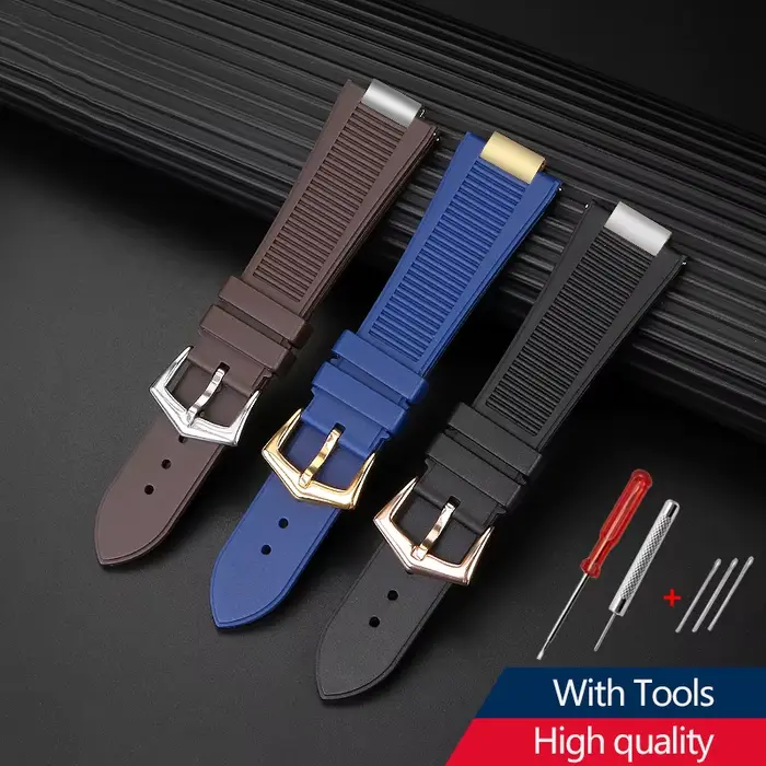 Bracelet de montre en Silicone de qualité pour Pa-tek Philippe Sport élégant Nautilus série 5711/5712/5980