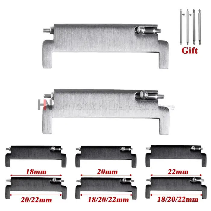 1 paire d'adaptateur de bracelet de montre 18mm à 20mm 22mm