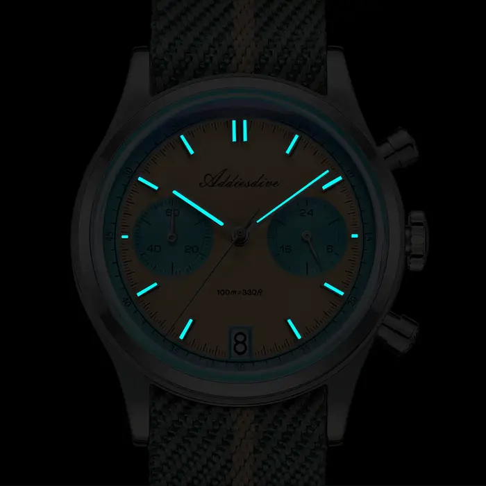 ADDIESDIVE offre spéciale AD2095 montres pour hommes multifonction chronographe 38mm AR revêtement