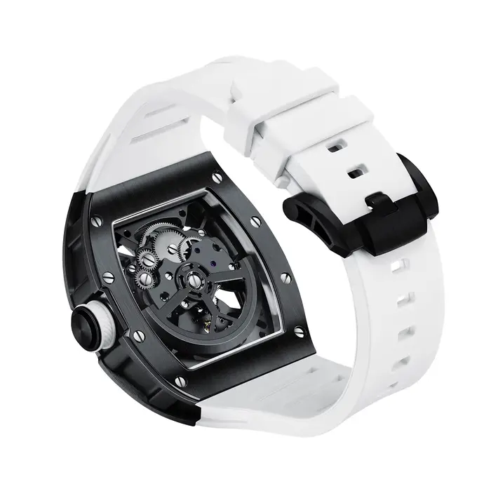 Montre-bracelet Daniel Gorman en acier inoxydable avec mouvement automatique pour homme résistante à l'eau pour occasions sportives et formelles