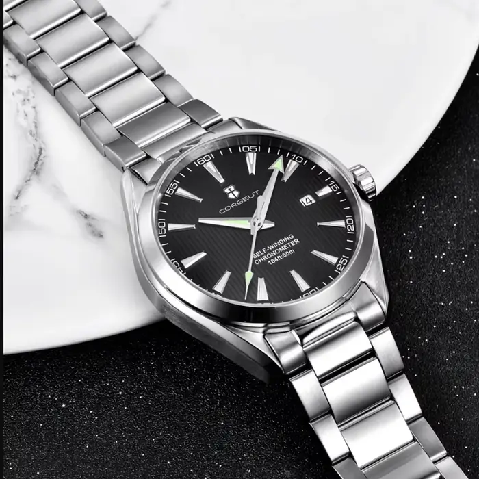 Corgeut 41mm luxe NH35 Movt homme Sport horloge automatique Relogio Masculino mécanique montre-brace