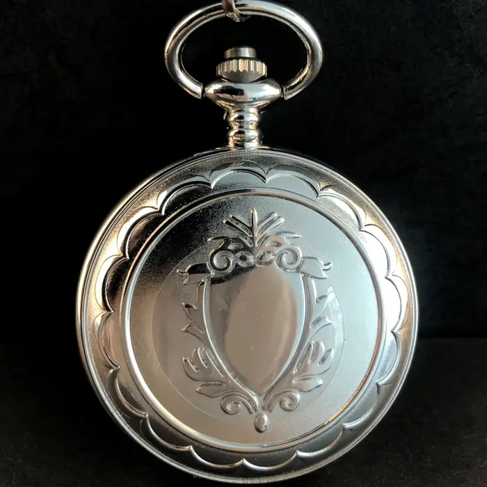 Montre de poche unisexe argentée