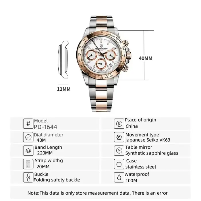 Or 1644 PAGANI DESIGN 2026 nouvelles montres pour hommes Top marque de luxe