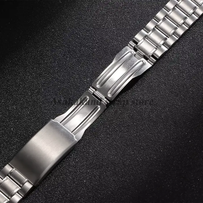 Bracelet de montre en acier inoxydable argenté