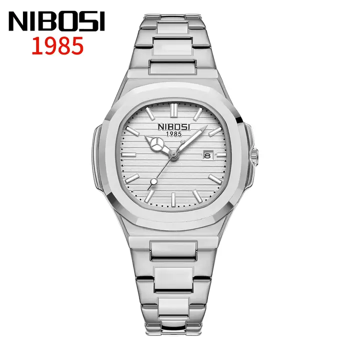 NIBOSI-Montre de Luxe à Quartz pour Femme, en Acier Inoxydable, Étanche, Élégante, de Haute Qualité