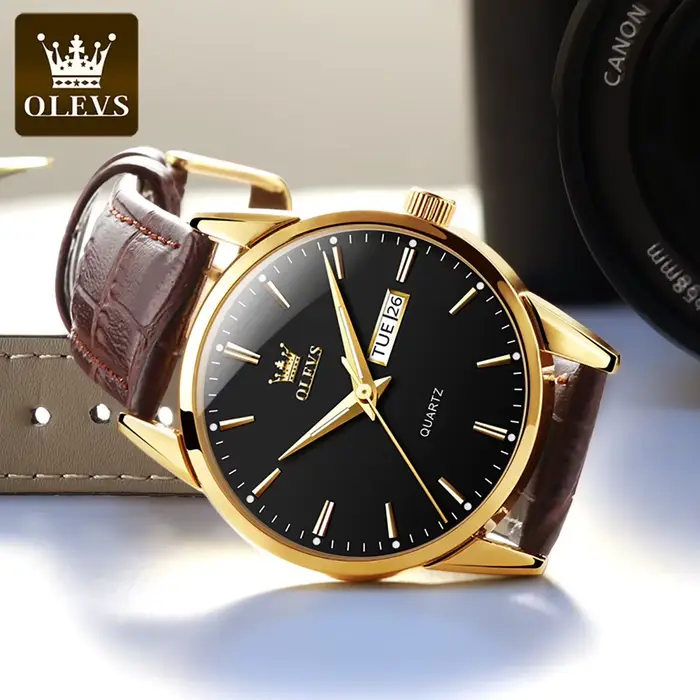 Montre à Quartz de Marque de Luxe pour Homme