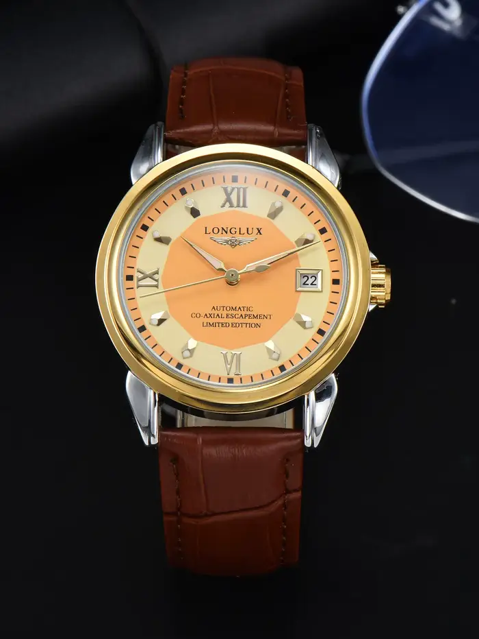 Montre automatique pour homme LONGLUX, montre-bracelet mécanique pour affaires, loisirs, rendez-vous
