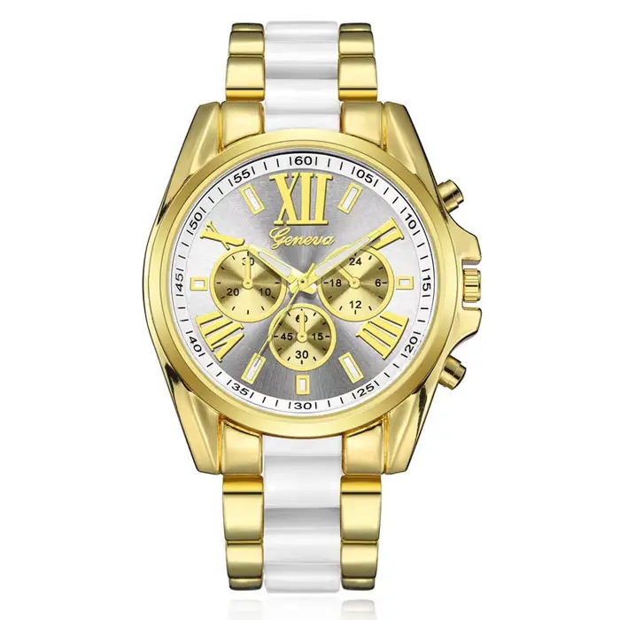 Hommes montres exquises de luxe doré Quartz acier montre-bracelet mode classique Masculino Relogio décontracté affaires horloge mâle Saati