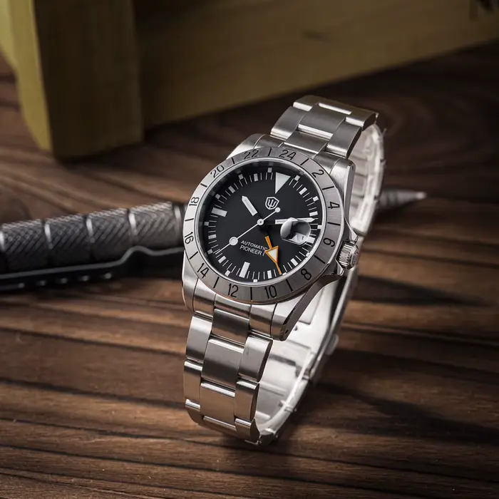 Watchdives WD009B 38mm GMT Diver Watch Hangzhou6460 Mouvement automatique Mécanique Lumineux Étanche 100m Montres WD16570B V2
