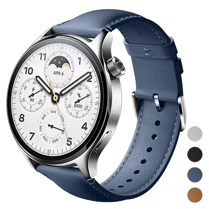 Bracelet en cuir d'origine pour Xiaomi Watch S3 S1 Pro/S1 & MI Color 2/S1