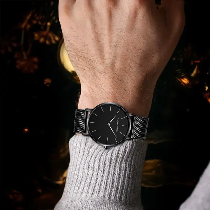 Hannah Martin montre à Quartz pour hommes d'affaires mouvement Original japonais en acier inoxydable décontracté Ultra