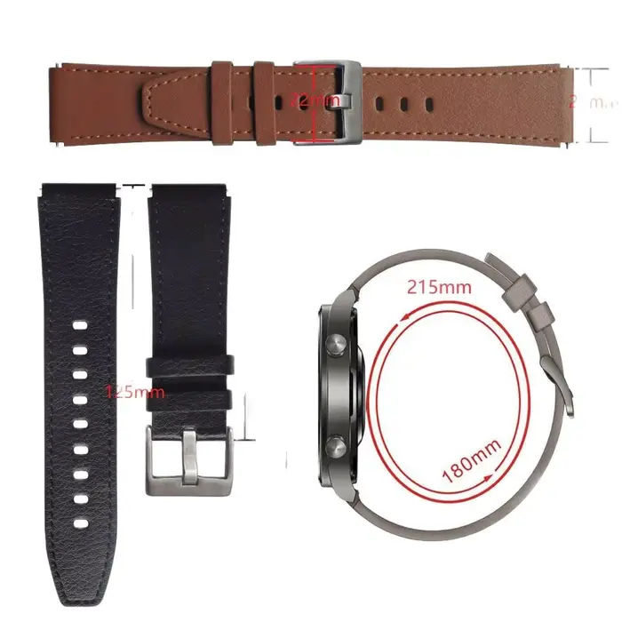 Bracelet de montre en cuir véritable