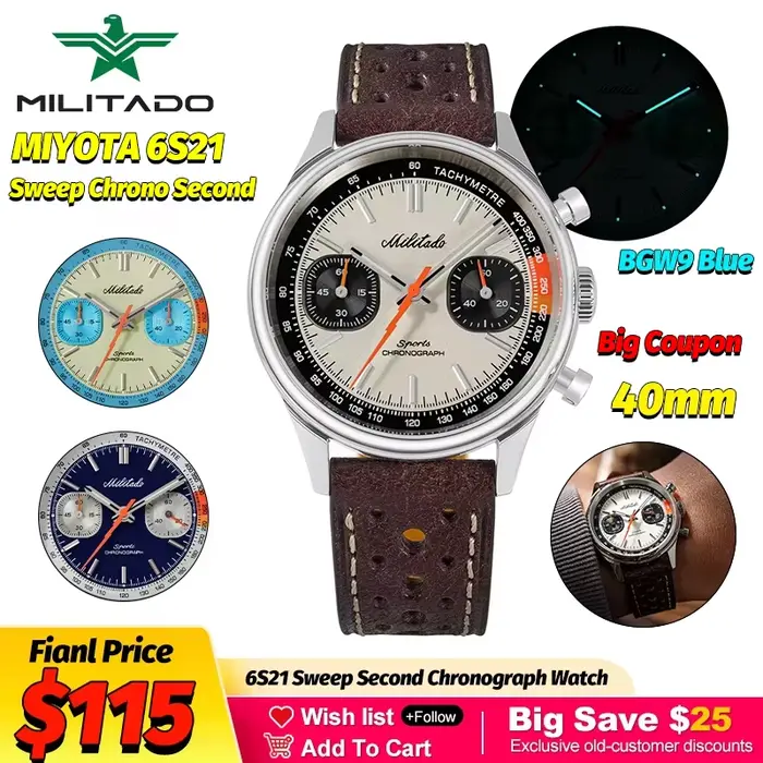 Militado ML23 – montre chronographe de sport