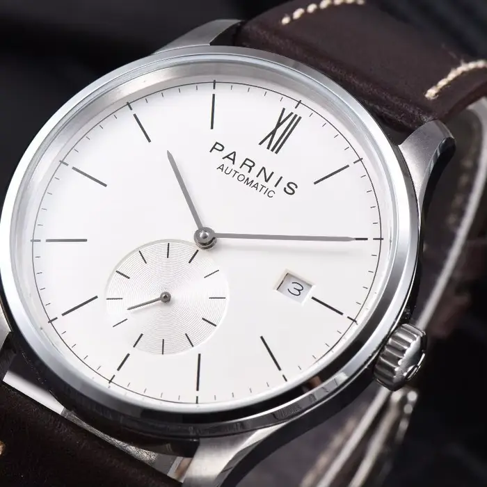 Parnis montres mécaniques montre minimaliste pour hommes montre-bracelet de luxe étanche automatique hombre Relogio Masculino calendrier 2025