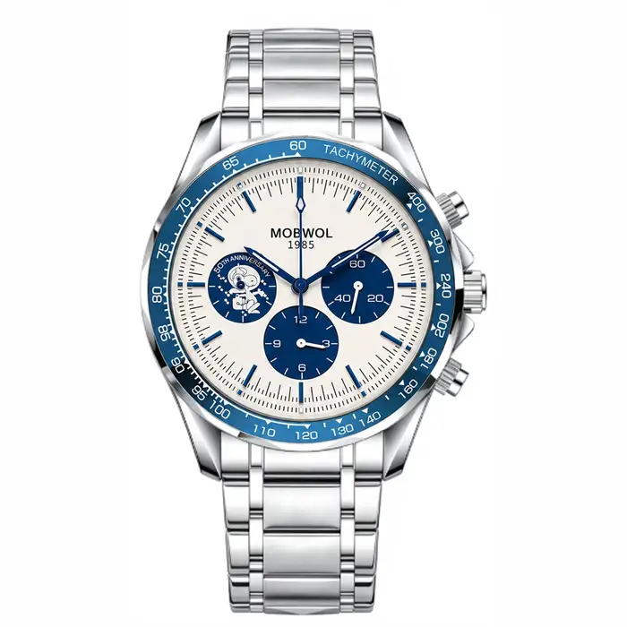 Montre à Quartz Luxe MOBWOL 2026 Acier Inoxydable Bracelet Pour Hommes Occasions Sportives et Affaires