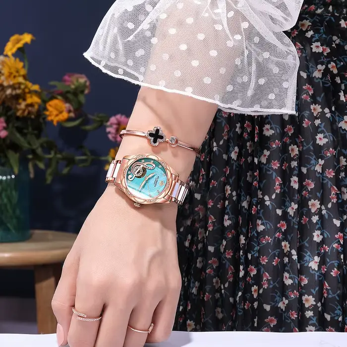 Montre-bracelet mécanique pour femme