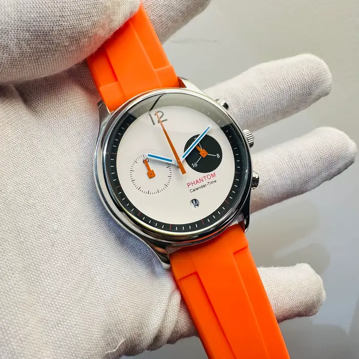 Montre PHANTOM Sport Chrono acier inoxydable avec chronographe et calendrier pour hommes occasions sportives et quotidiennes