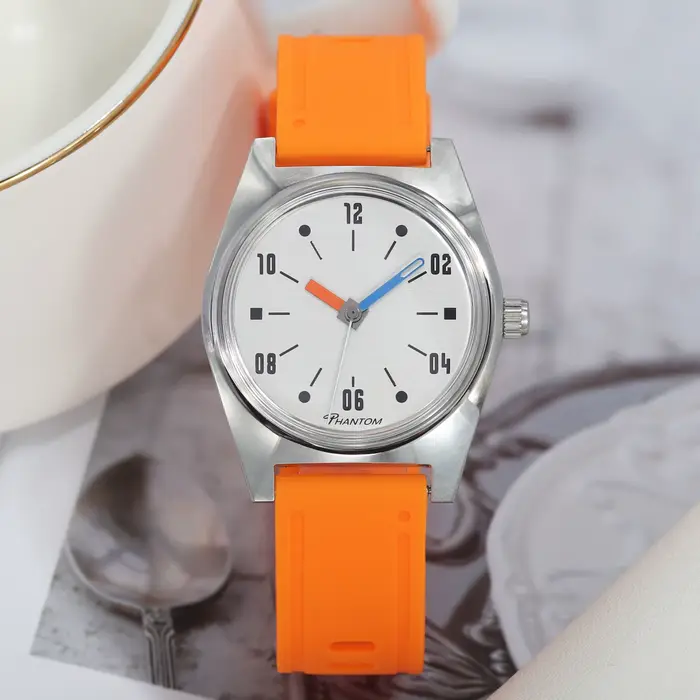 Montre mécanique VITEMPORA à remontage manuel avec bracelet en cuir pour homme, design Bauhaus, résistance à l'eau 3 bars, mouvement manuel, idéal pour toutes occasions et cadeaux spéciaux