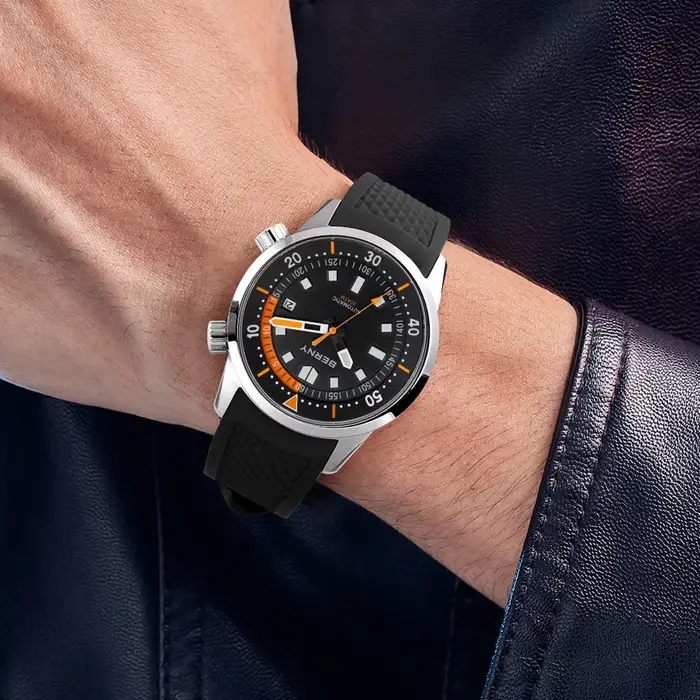 BERNY montres de plongée pour hommes 200M étanche Super lumineux automatique mécanique montre