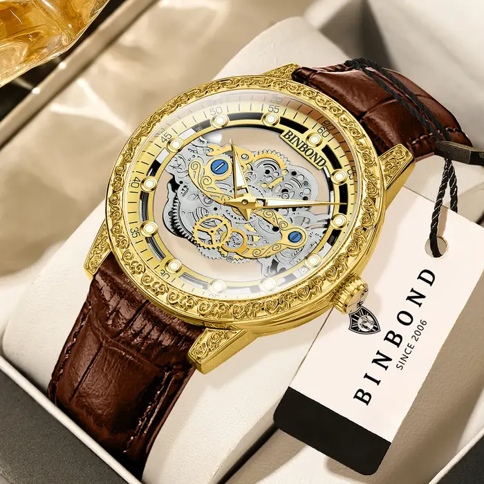 Montres-bracelets vintage BINBOND à quartz pour hommes