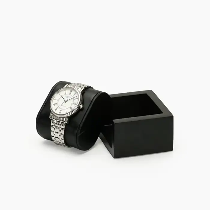 Présentoir de Montre à 1/2 Fentes en Bois Blanc Pour Femme Ou Homme Avec Option de Couleur Rouge Noir Vert Occasions Spéciales Et Décoration Intérieure