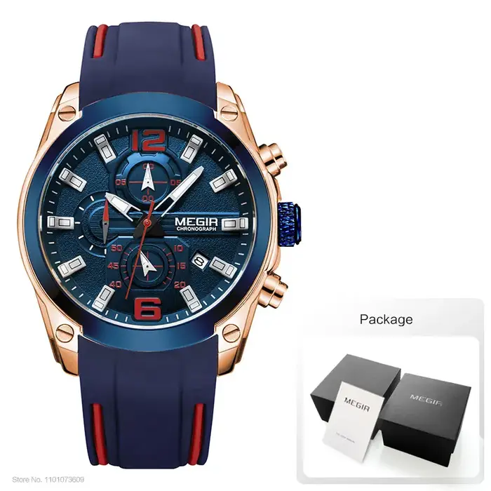 Megir — Montre à quartz analogique pour homme