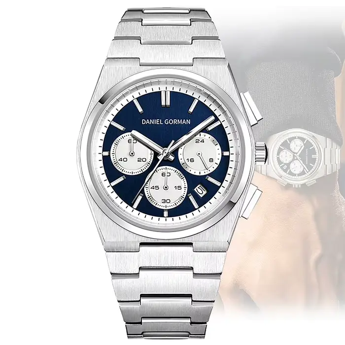Montre chronographe en acier inoxydable en gros