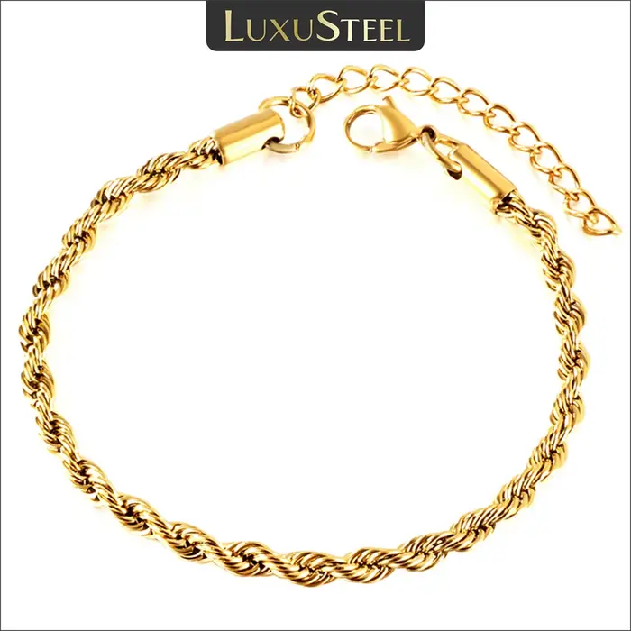 Bracelet de luxe à maillons en corde torsadée