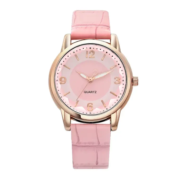 Montre classique pour femme à cadran bicolore