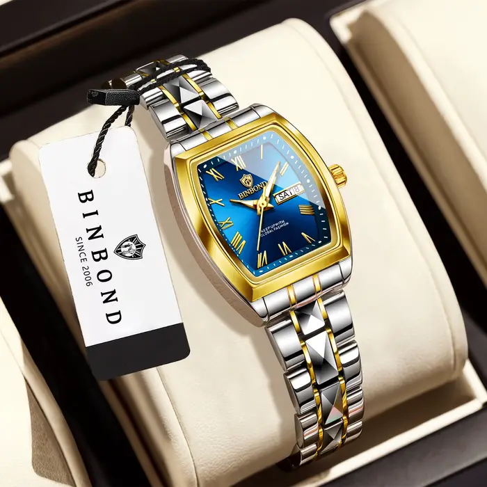 Montres-bracelets en quartz de luxe BINBOND pour femmes
