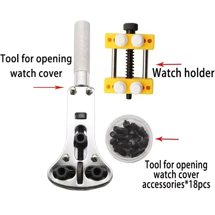 Kit d'outils de réparation de montre en acier ouvre-boîtier arrière clé de retrait de batterie pour montres occasions spéciales