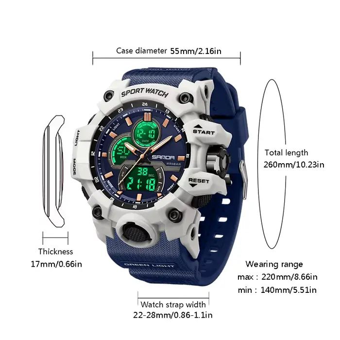 Montre-bracelet analogique à quartz pour homme, horloge de style G, montre militaire étanche, marque de mode, tendance sport