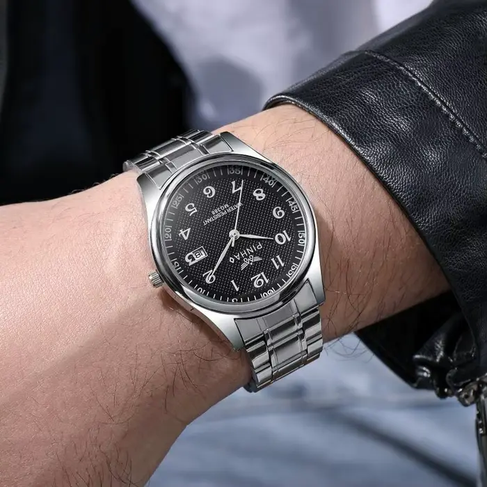 Montre en acier inoxydable XUNCHELL Quartz pour homme style casual et fashion occasions spéciales