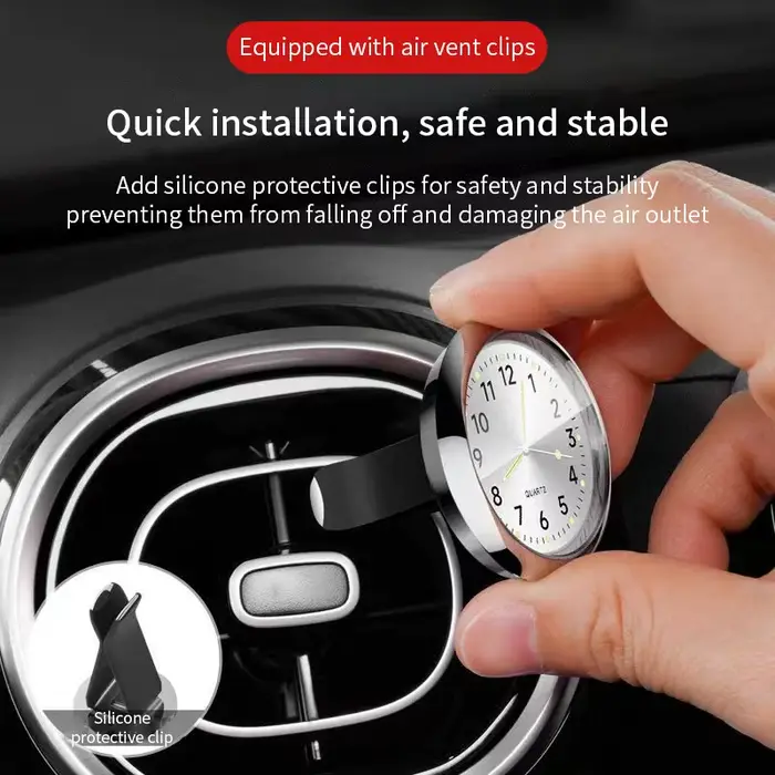 Horloge de voiture électronique à émission de lumière étanche pour tableau de bord de voiture moto et vélo Blanc Bleu Rouge Noir Vert