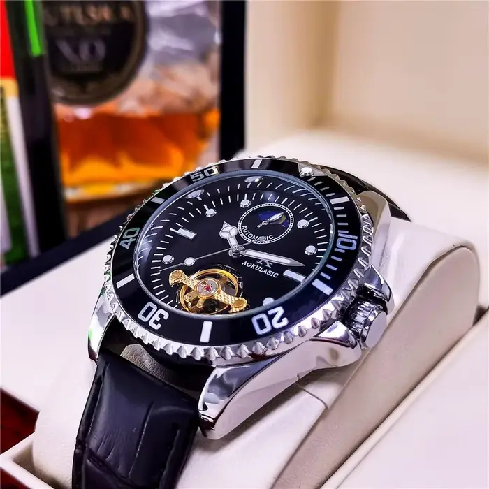 Montre mécanique pour hommes de la série Top Luxury