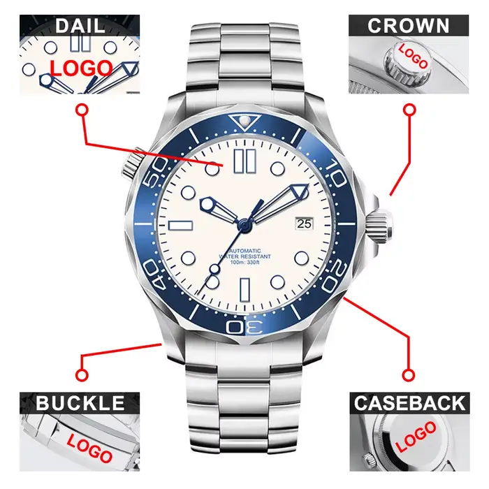 CORGEUT 41MM montre pour hommes haut de gamme affaires décontracté automatique