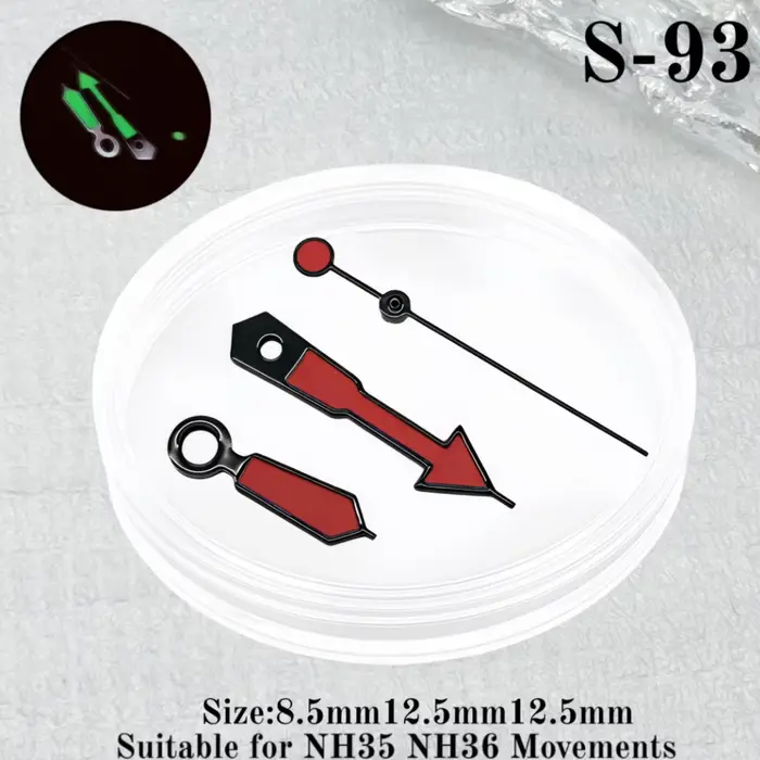 Aiguilles de montre de plongée luminescentes vertes, accessoires pour la modification des aiguilles 