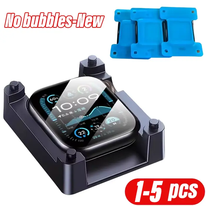 Protecteur d'écran pour Apple Watch série 11-10 9-8-7-6 5 Se ultra 3/2 outil de positionnement et film en verre trempé nano-enduit pour une protection optimale et une apparence toujours éblouissante