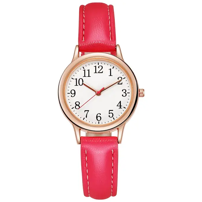 Montre à Quartz pour femmes, loisirs, mode, facile à lire, chiffres arabes, cadran Simple, bracelet 