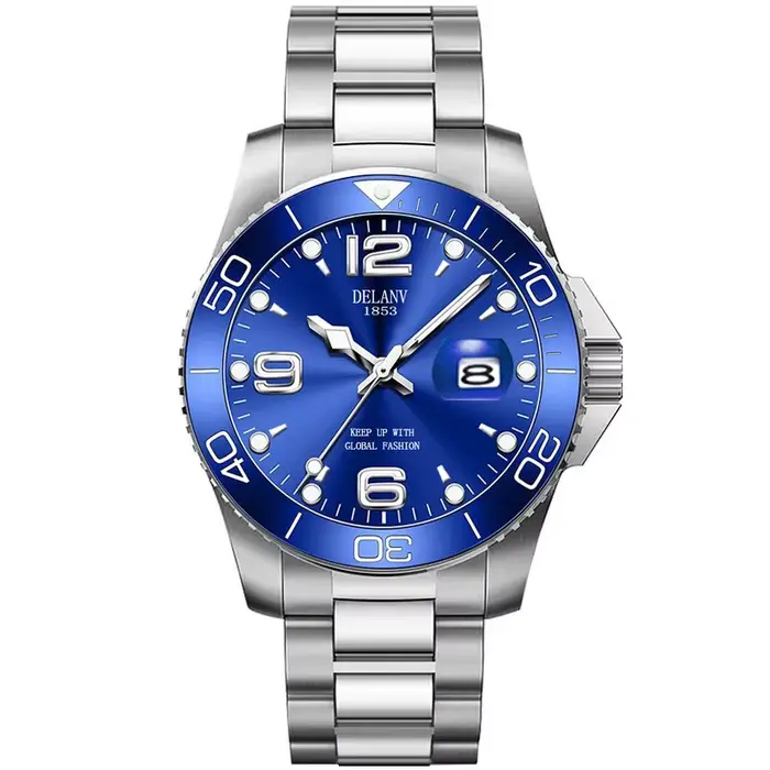 Montre pour homme, montre à quartz tendance et élégante avec bracelet en acier