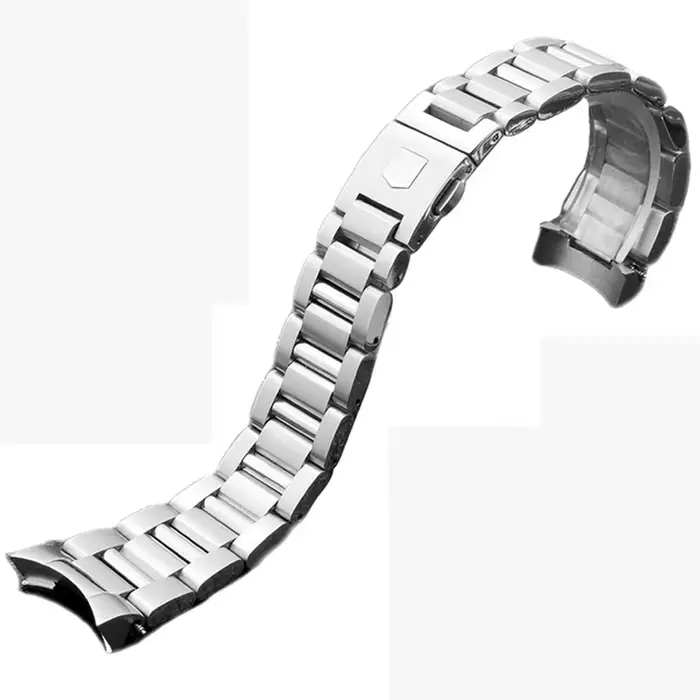 Bracelet de montre en acier inoxydable massif pour homme