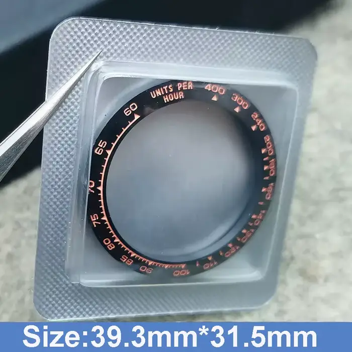 Insert de lunette en céramique Daytona, épaisseur 39.3mm x 31.5mm, 2.6mm, adapté à Rolex Daytona 116