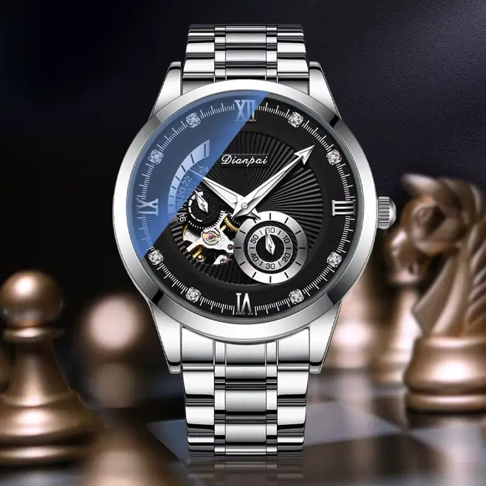 Dianpai – montre mécanique entièrement automatique pour hommes, nouveau guerrier noir, montre creuse