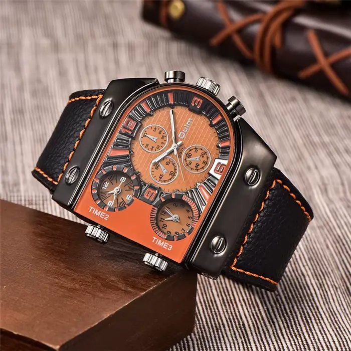 Oulm – montre de luxe en cuir pour hommes