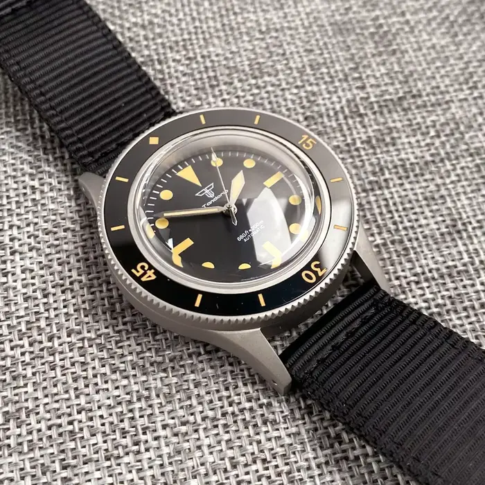 Tandorio 20ATM 50-Fathoms Miyota 8215 rétro automatique mécanique plongeur montre pour hommes 40mm verre saphir lumineux 120 clics lunette