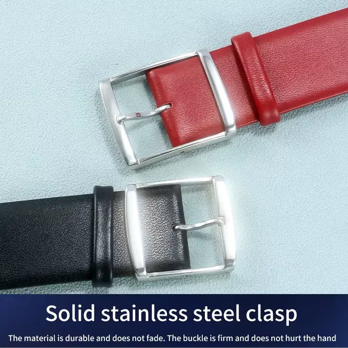 Pour Calvin CK K94231 K9423101 Bracelet en cuir véritable Durable souple cranté noir blanc rouge