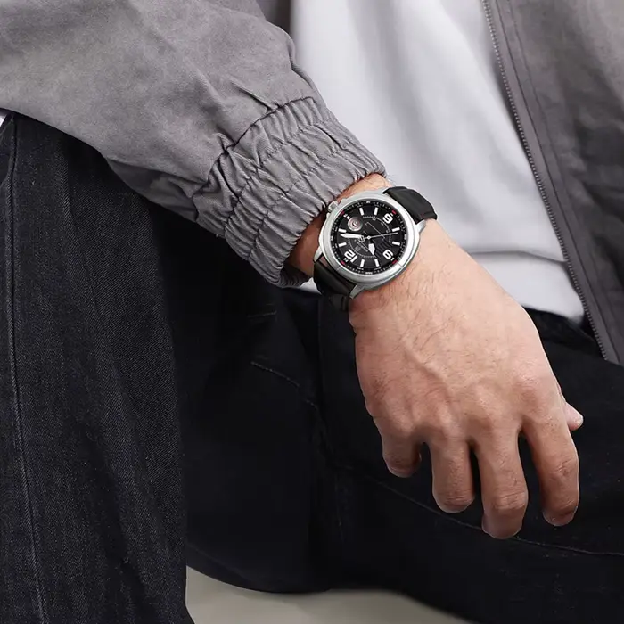 NAVIFORCE marque hommes montre à Quartz de haute qualité bracelet en polyuréthane calendrier mâle montre-bracelet affichage automatique de la Date horloges étanches Reloj Hombre