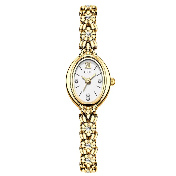 Montre pour femme en alliage avec incrustations de diamants style rétro mode et décontracté pour occasions spéciales